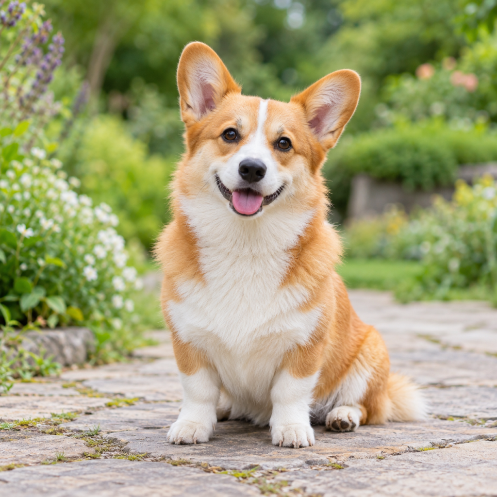 Corgi with detailed fur before background removal
