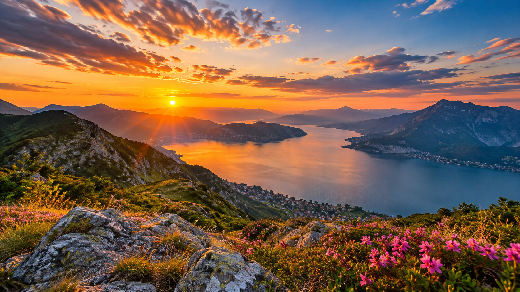 Detailed photographic scene suitable for lossy image compression