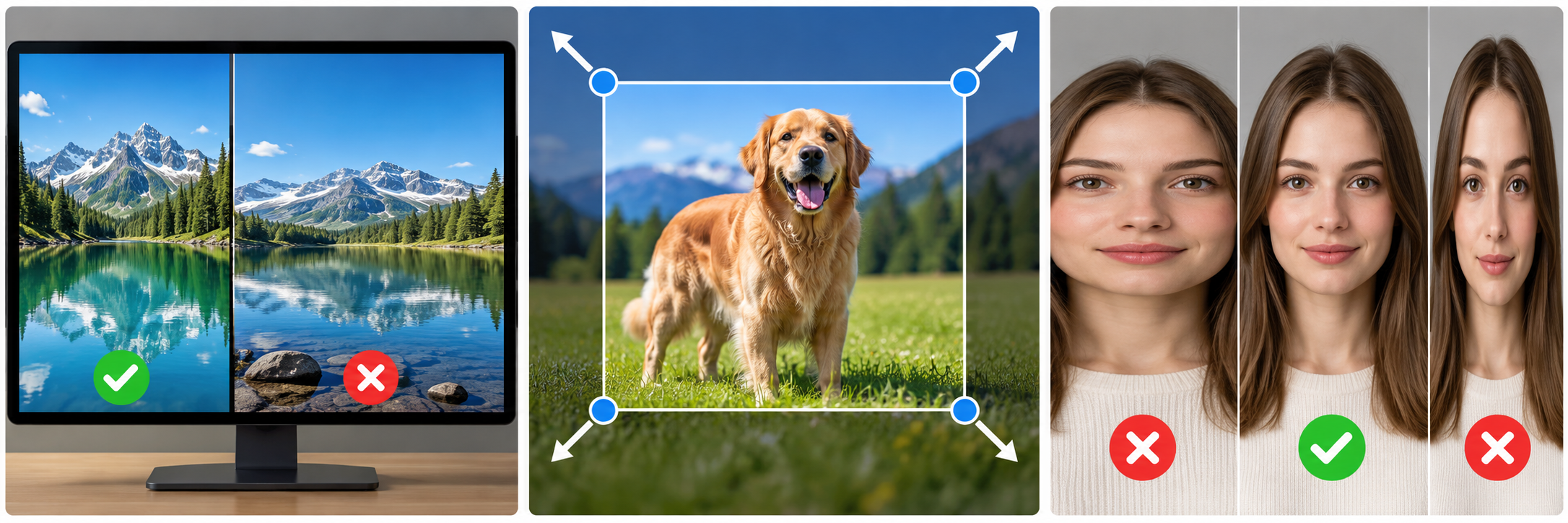 Image resize handles maintaining aspect ratio while dimensions change