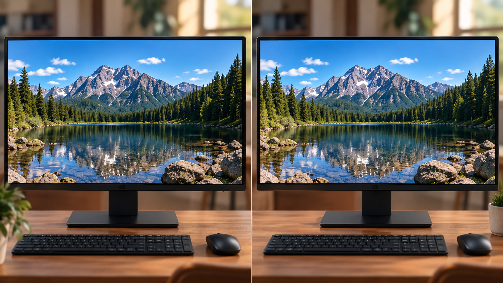 Before and after format conversion showing nearly identical image detail