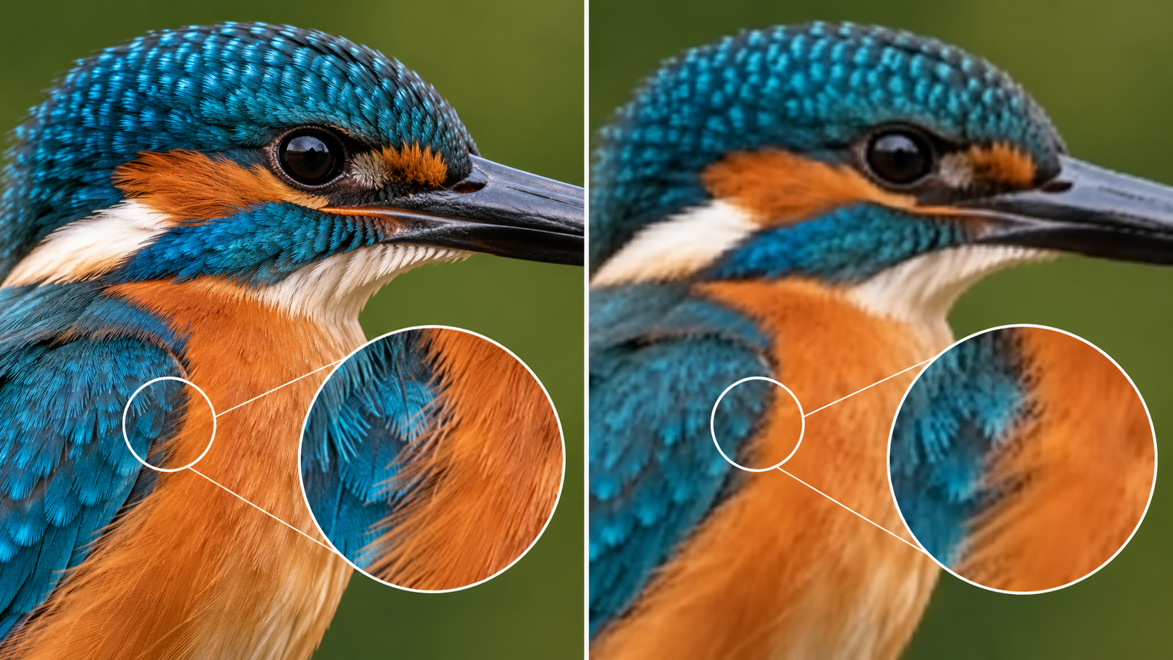 Close view of compression artifacts remaining after a JPG is converted to another format